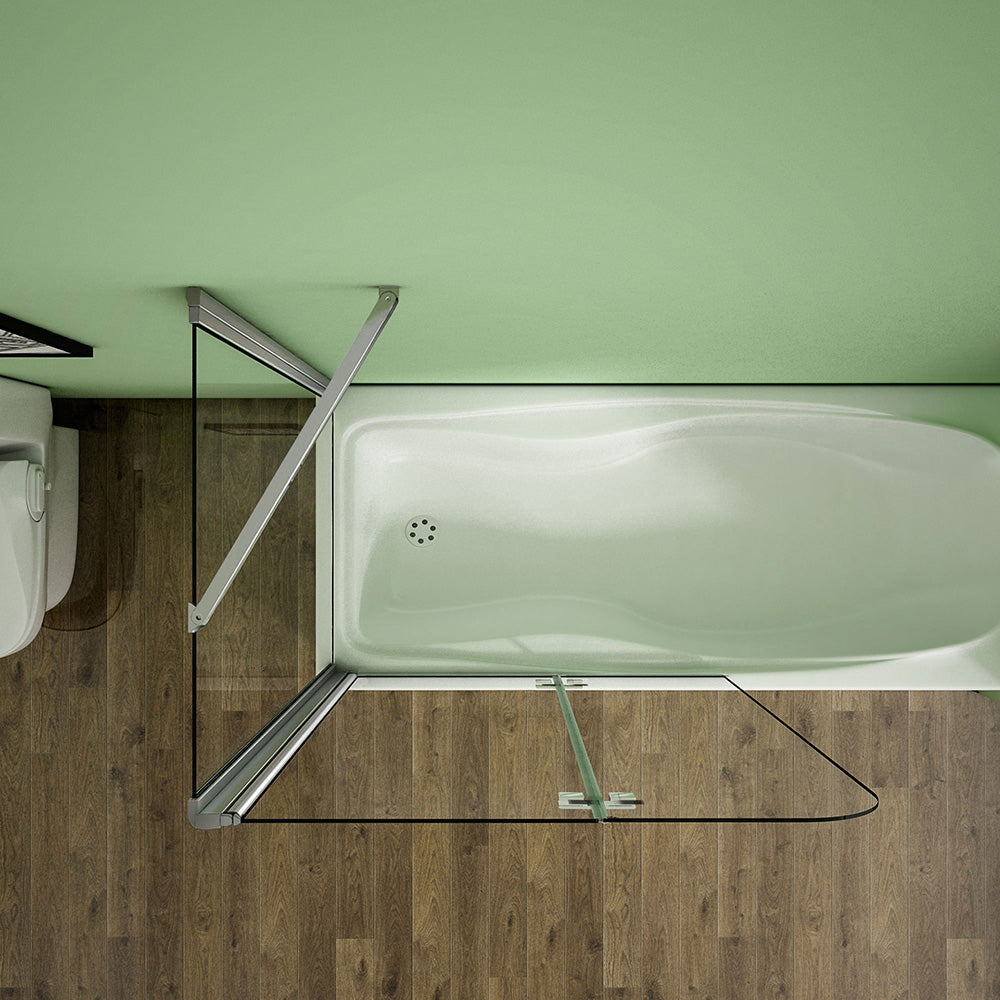 Duschabtrennung Seitenwand Duschwand Badewannenaufsatz Glas