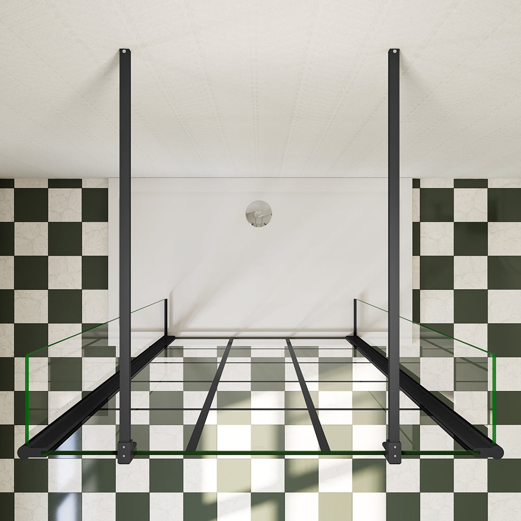 Begehbare Duschabtrennung Dusche Duschwand 1000 mm 8mm NANO Glas H.200 cm