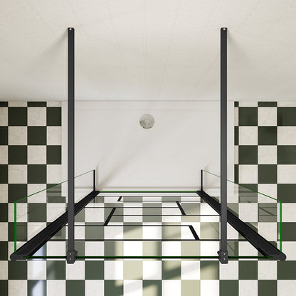 freistehende Duschabtrennung Duschwand Dusche 1200 mm 8mm NANO Glas H.200 cm