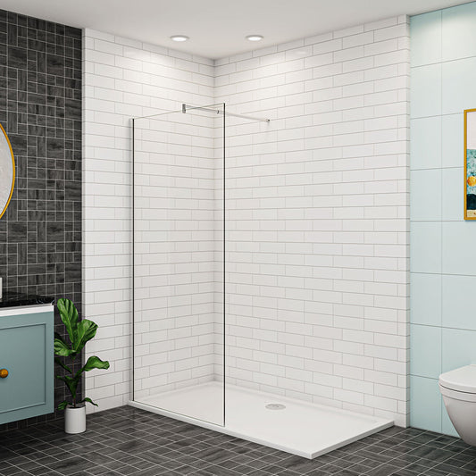 Begehbare Dusche Duschwand Duschabtrennung 140 cm 10mm NANO Glas H.200 cm