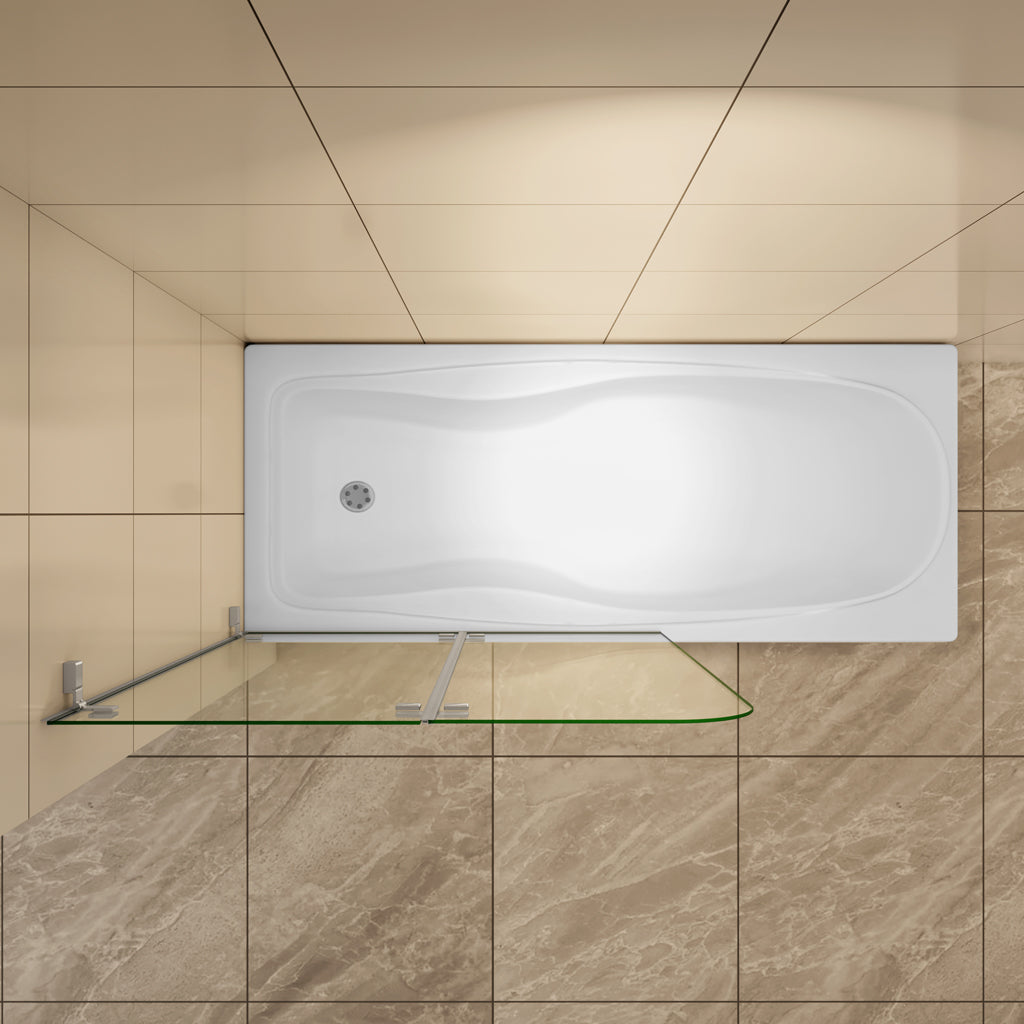 Badewannenaufsatz 100 cm Falttür 5mm Glas