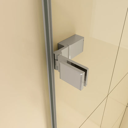 Badewannenfaltwand 100 cm Badewannenaufsatz Falttür Aica