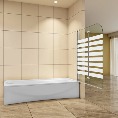 Badewannenaufsatz 120 cm H.140 cm Falttür Badewannenfaltwand 6mm NANO Glas