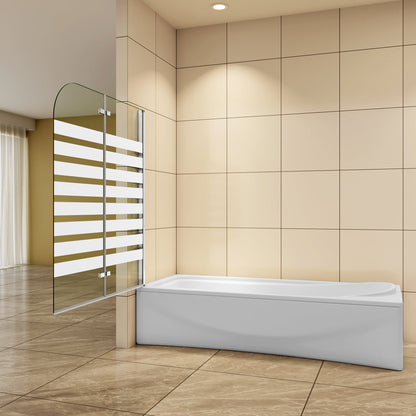 Badewannenaufsatz 120 x H.140 cm Falttür Badewannenfaltwand 6mm NANO Glas