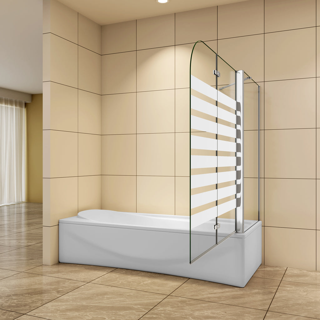 120x70 x H.140 cm Falttür 6mm NANO Glas Badewannenfaltwand Badewannenaufsatz