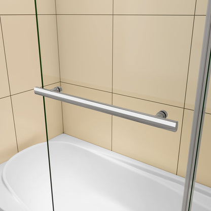 Badewannenfaltwand 120x80 cm Badewannenaufsatz Falttür Stützstange Aica Glas