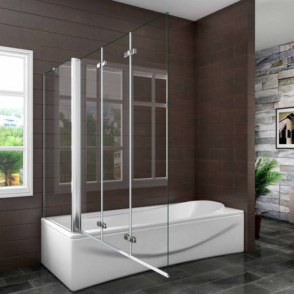 130x70 cm H.140 cm Falttür 6mm NANO Glas Badewannenfaltwand Badewannenaufsatz