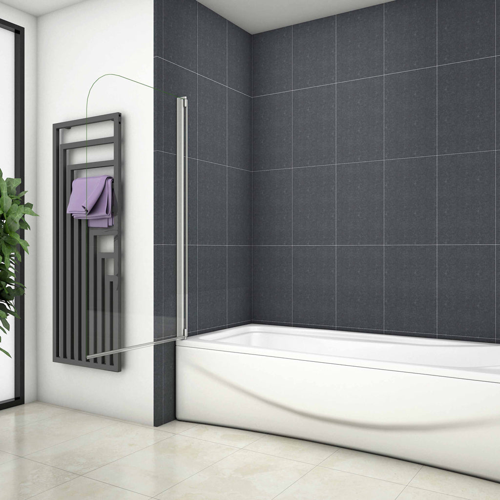 Badewannenaufsatz 75 cm H.140 cm Drehbar schwenkbar 4mm Glas