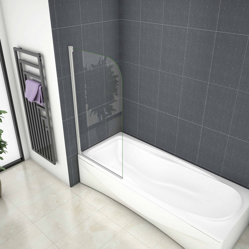 75 cm H.140 cm Drehbar 4mm Glas schwenkbar Badewannenaufsatz