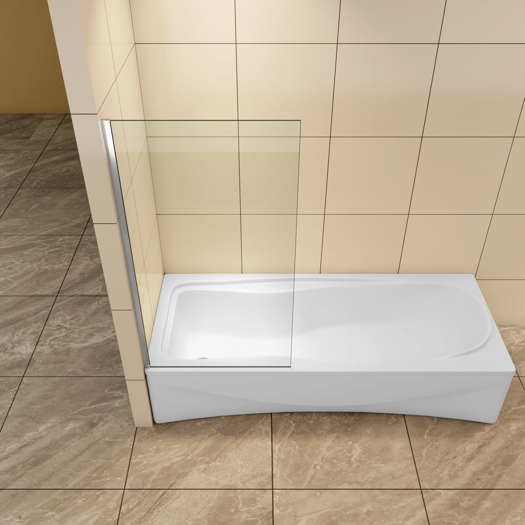 Badewannenaufsatz 80 cm H.140 cm Offen Badewannenaufsätze 6mm NANO Glas