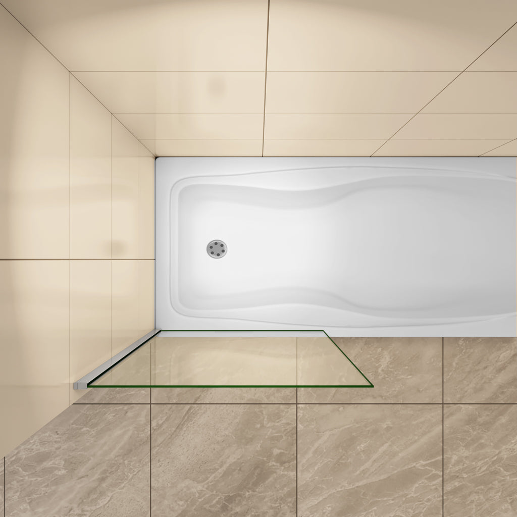 80 cm H.140 cm Offen 6mm NANO Glas Badewannenaufsätze Badewannenaufsatz