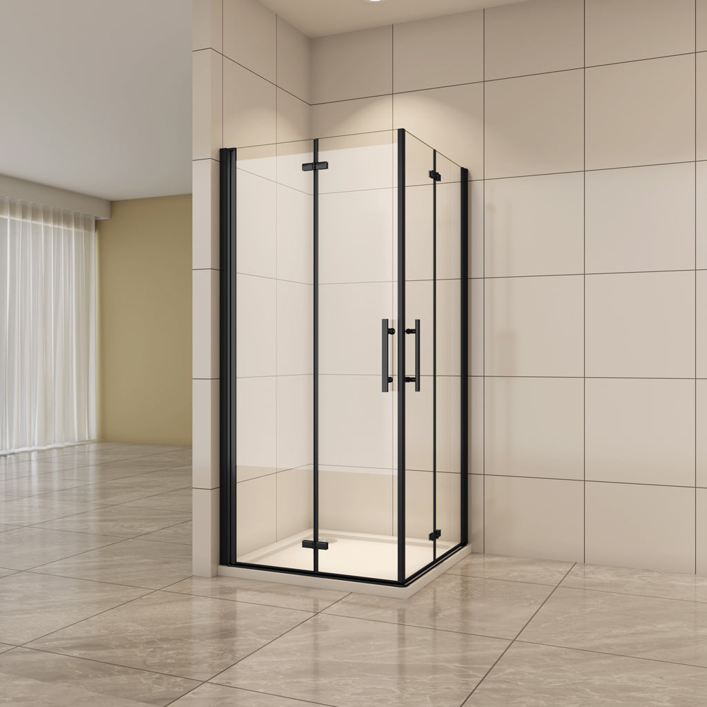 Aica Eckeinstieg 110x110 cm 6mm NANO Glas Falttür Duschabtrennung