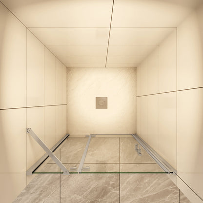 120 cm H.195 cm Drehtür Duschabtrennung 6mm NANO Glas Aica Nischentür Duschtür