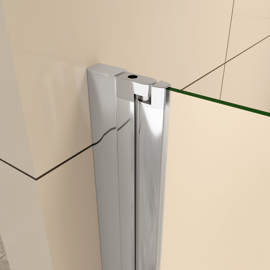 120 cm H.195 cm Pendeltür Duschabtrennung 6mm Glas + Splitterschutzfolie Nischentür