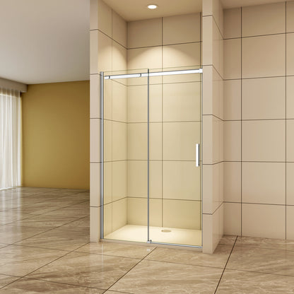 Aica Nischentür Duschtür 120 cm 8mm NANO Glas Schiebetür Duschabtrennung