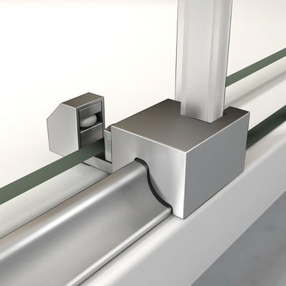 Duschkabine Nischentür 155 cm Schiebetür 8mm NANO Glas