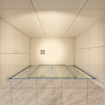 Nischentür 160 cm H.190 cm Schiebetür 5mm Glas Duschkabine