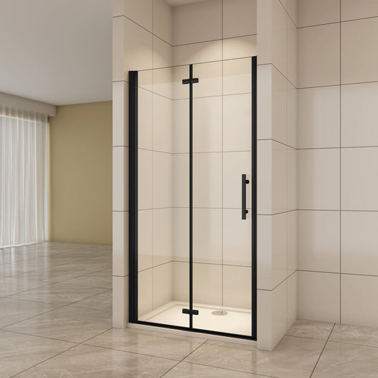 Aica Nischentür Duschtür 70 cm 6mm NANO Glas Falttür Duschabtrennung