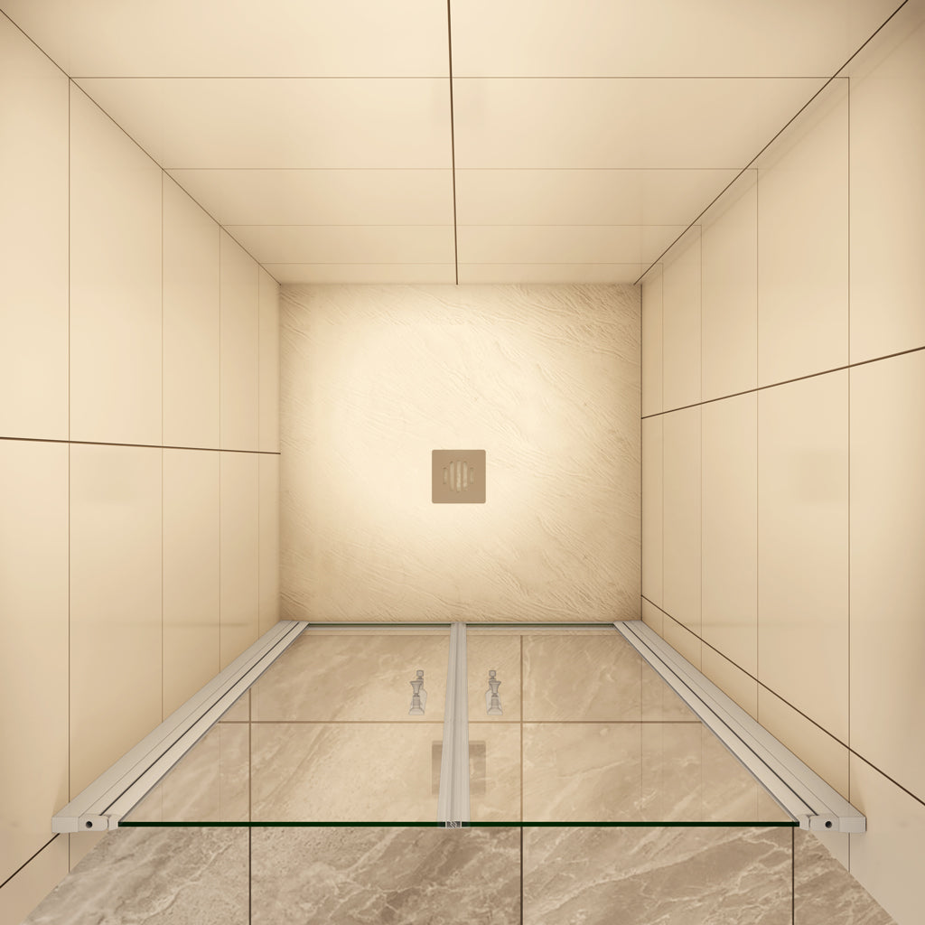 Nischentür 70 cm H.185 cm Pendeltür 5mm Glas Duschkabine