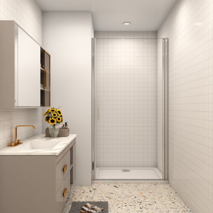 Aica Nischentür 70 cm 6mm NANO Glas Drehtür Duschabtrennung