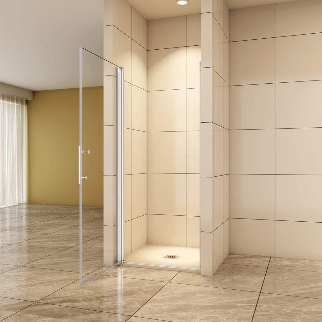 Nischentür 80 x H.195 cm Drehtür 6mm NANO Glas Duschkabine