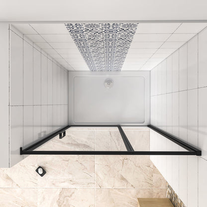 Nischentür 90 cm H.185 cm Drehtür 6mm NANO Glas Duschkabine