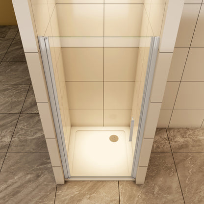 Nischentür Duschtür 90 x H.185 cm Drehtür 5mm Glas Aica Duschkabine