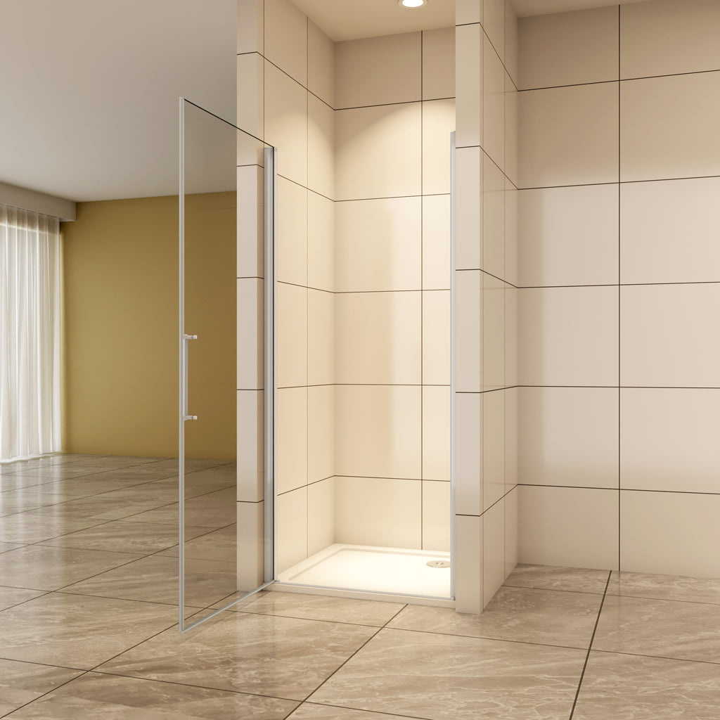 90 cm H.185 cm Drehtür Duschabtrennung 5mm Glas Aica Nischentür