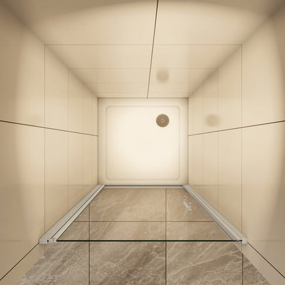 Duschkabine Nischentür 90 cm Drehtür 5mm Glas Aica