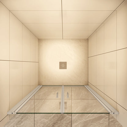 Nischentür 90 cm H.185 cm Pendeltür 5mm Glas Duschkabine