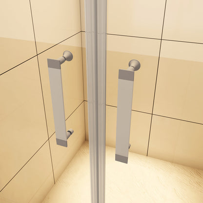 Duschkabine Nischentür 90 cm Pendeltür 5mm Glas