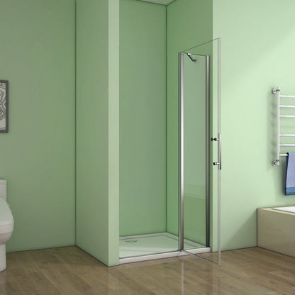 90 cm H.195 cm Drehtür Duschabtrennung 6mm NANO Glas Nischentür Duschtür