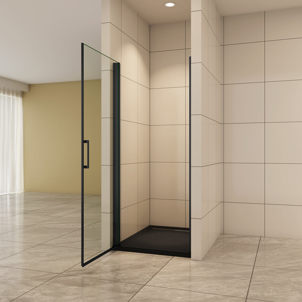 Nischentür 90 cm H.200 cm Drehtür 8mm NANO Glas Duschkabine