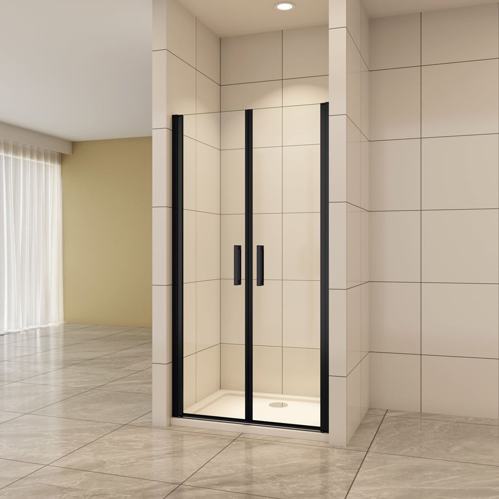 Aica Nischentür 90 cm 8mm NANO Glas Pendeltür Duschabtrennung