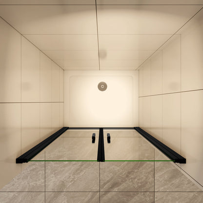 90 cm H.200 cm Pendeltür Duschabtrennung 8mm NANO Glas Nischentür