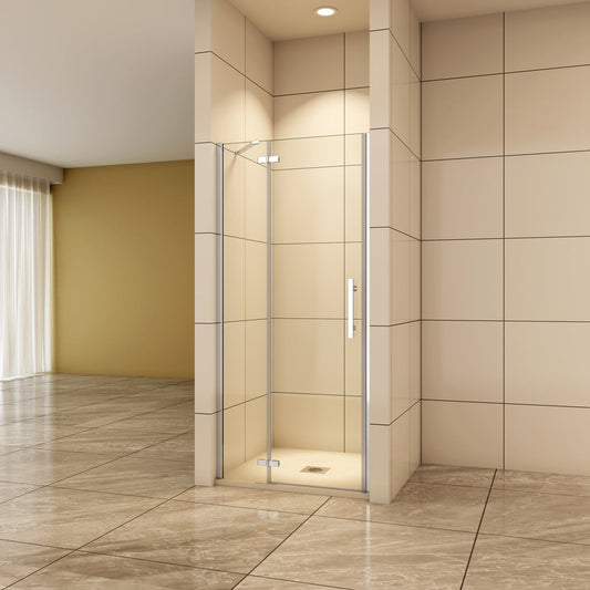 Nischentür 90 cm 6mm NANO Glas Drehtür Duschabtrennung