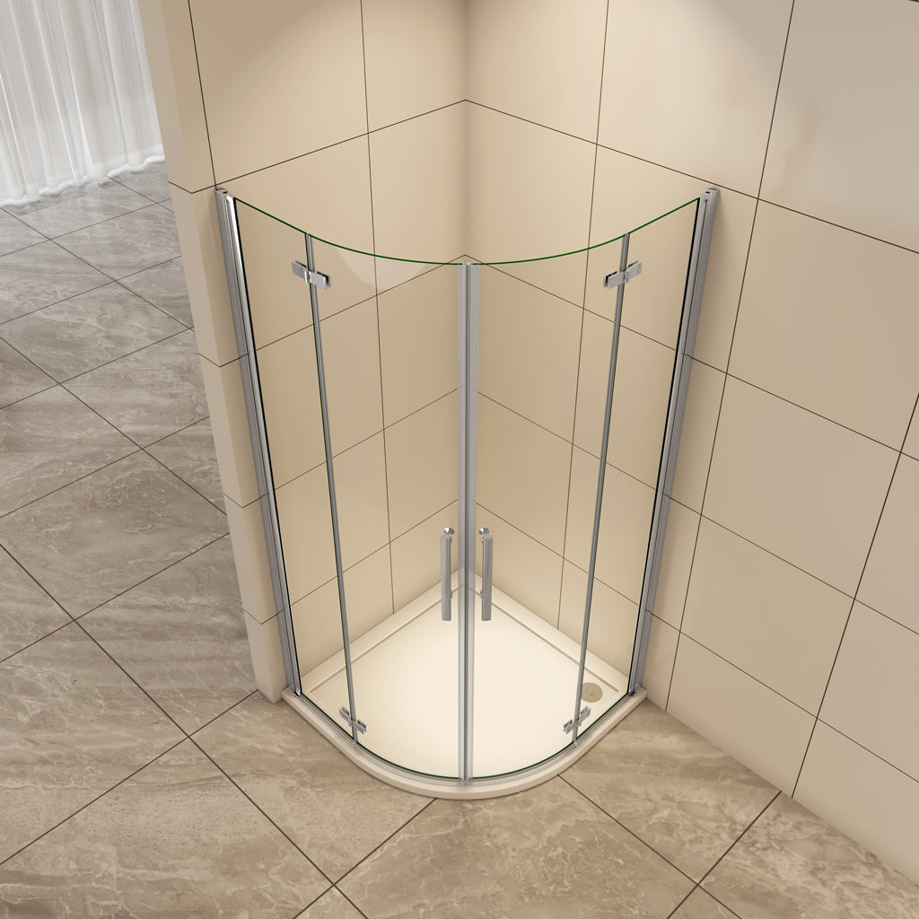 Duschkabine Rundduschen 90x90 cm Drehtür 6mm NANO Glas