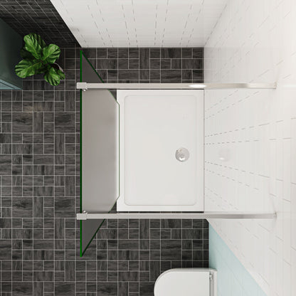 Walk In Duschwand 137.7 cm H.200 cm Offen 10mm Glas + Splitterschutzfolie Duschkabine Dusche