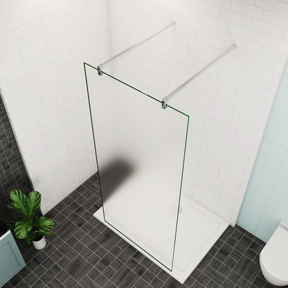 137.7 x H.200 cm Duschabtrennung 10mm Glas + Splitterschutzfolie Walk In Duschwand Dusche