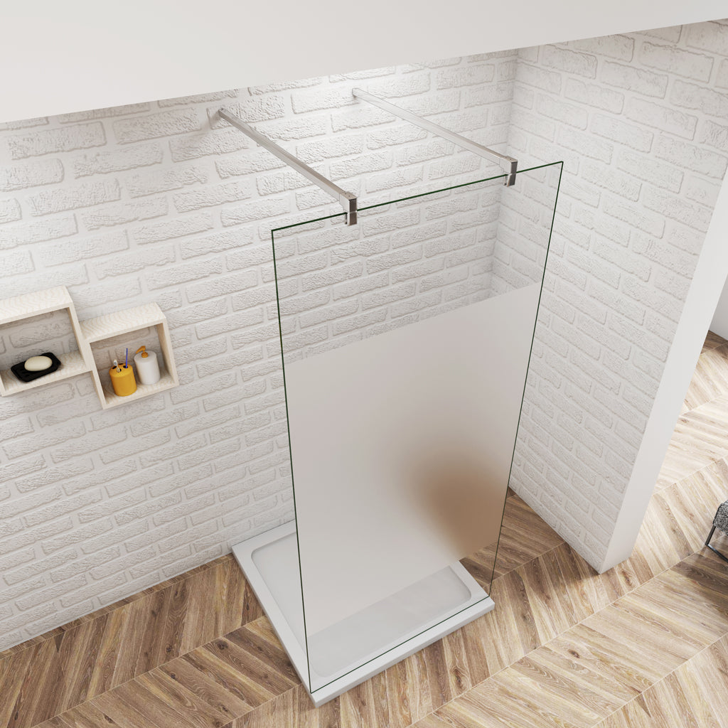 77.7 x H.200 cm Duschabtrennung 10mm Glas + Splitterschutzfolie Walk In Duschwand Dusche