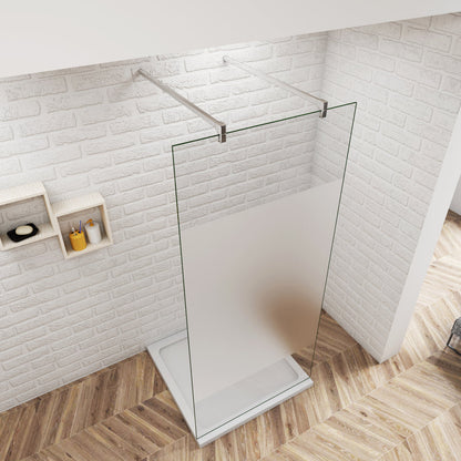 77.7 x H.200 cm Duschabtrennung 10mm Glas + Splitterschutzfolie Walk In Duschwand Dusche