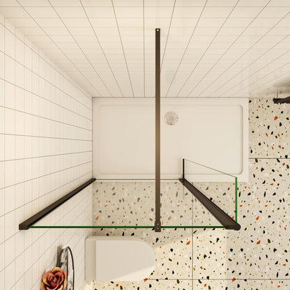 Walk In Duschwand 90 x H.200 cm 8mm NANO Glas Duschkabine Dusche