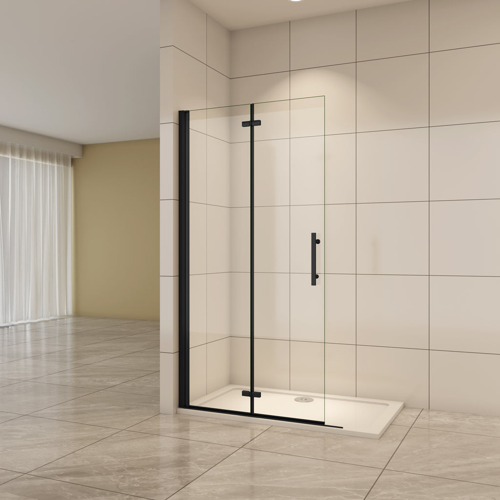 Walk In Duschtür 116 cm 6mm NANO Glas Falttür Duschabtrennung