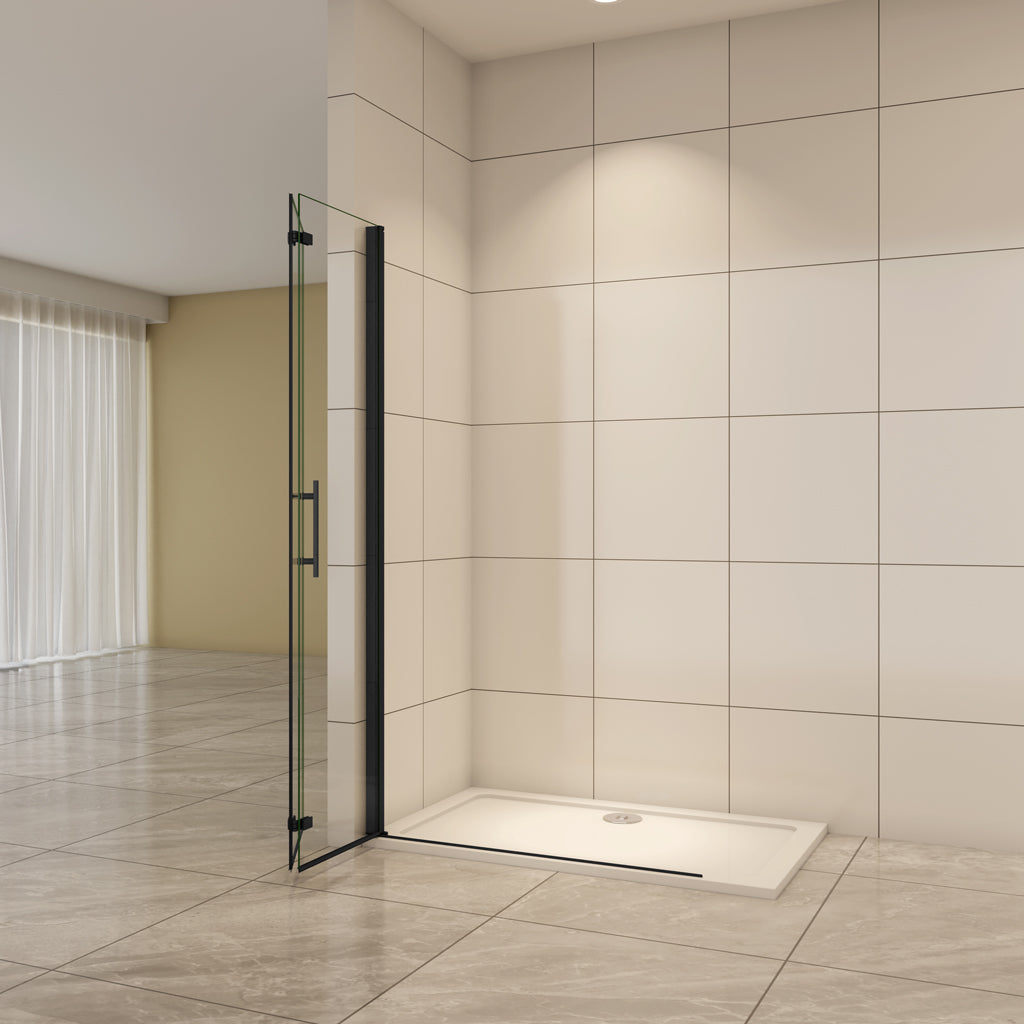 Walk In Duschtür 116 x H.195 cm Falttür 6mm NANO Glas Duschkabine