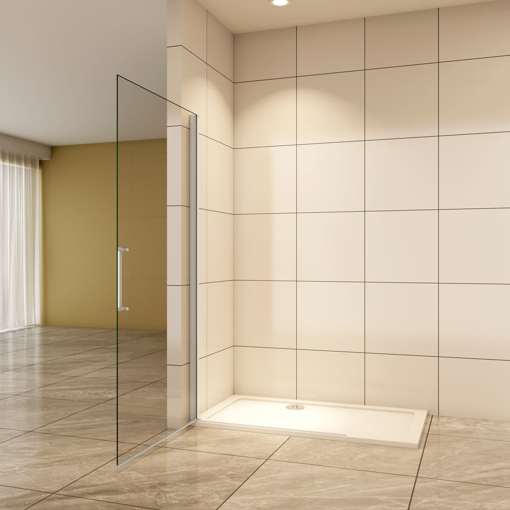 Duschkabine Walk In Duschwand Duschtür 66 cm Drehtür 5mm Glas