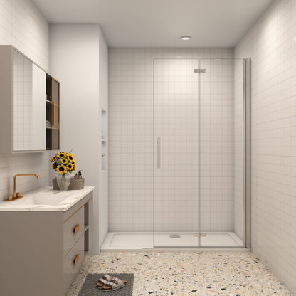 Walk In Duschtür 66 cm 6mm NANO Glas Falttür Duschabtrennung Dusche