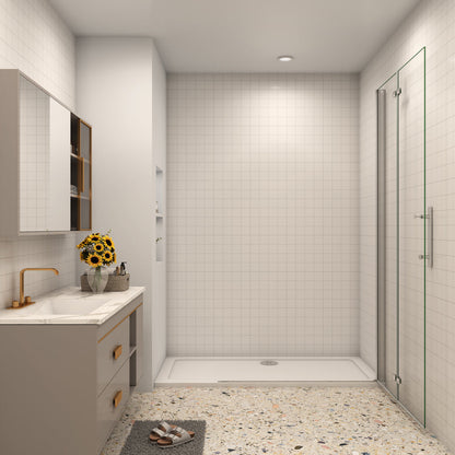 Walk In Duschtür 66 cm H.185 cm Falttür 6mm NANO Glas Duschkabine