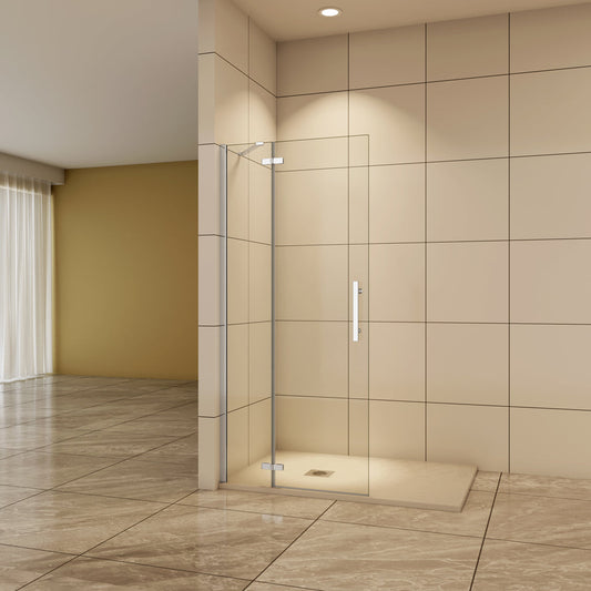 Aica Walk In Dusche Duschtür 76 cm 6mm NANO Glas Drehtür Duschabtrennung