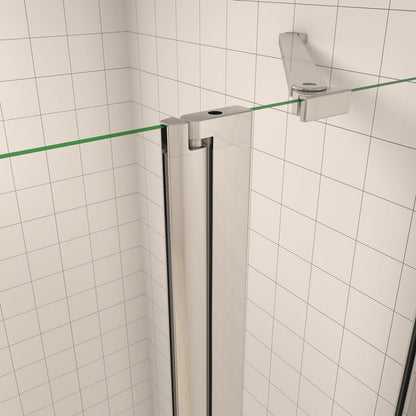 76 cm H.195 cm Drehtür Duschabtrennung 6mm NANO Glas Walk In Duschwand Dusche Aica Duschtür