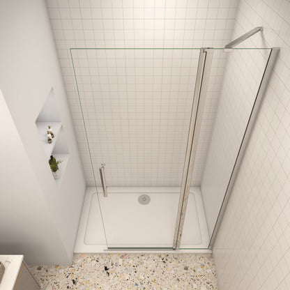 Duschkabinen Duschabtrennung 76 cm Glas Walk In Duschtür Drehtür Duschkabine Aica